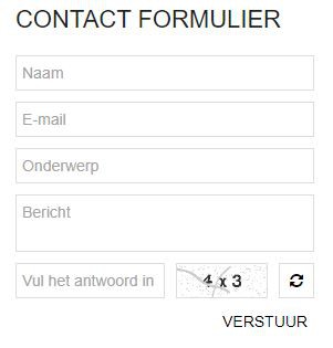 Captcha in contactformulier