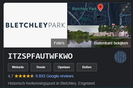 Google search result Bletchley Park Resampled