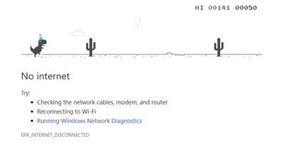 No Internet Google Dino Game