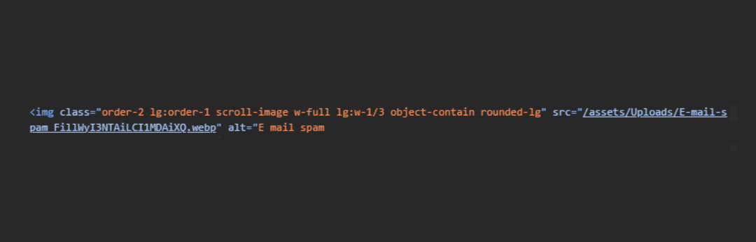 Voorbeeld alternatieve tekst HTML