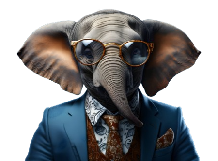 vecteezy portrait of a elephant wearing glasses and a suit copy 30763215