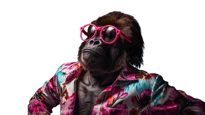 vecteezy stylish gorilla half body magazine photoshoot ai generative 30460310